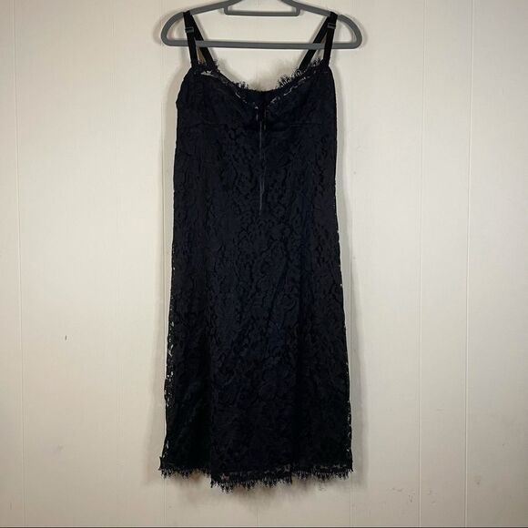 Vintage Y2K Rebecca Taylor Black Lace Dress - Picture 1 of 7